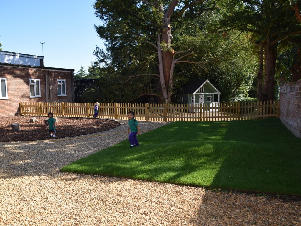 children running around in the play area